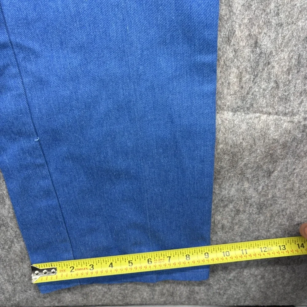 True Vintage 1970s Dickies Chino Work Pants Navy Blue Talon Zipper Men's 36 x 33
